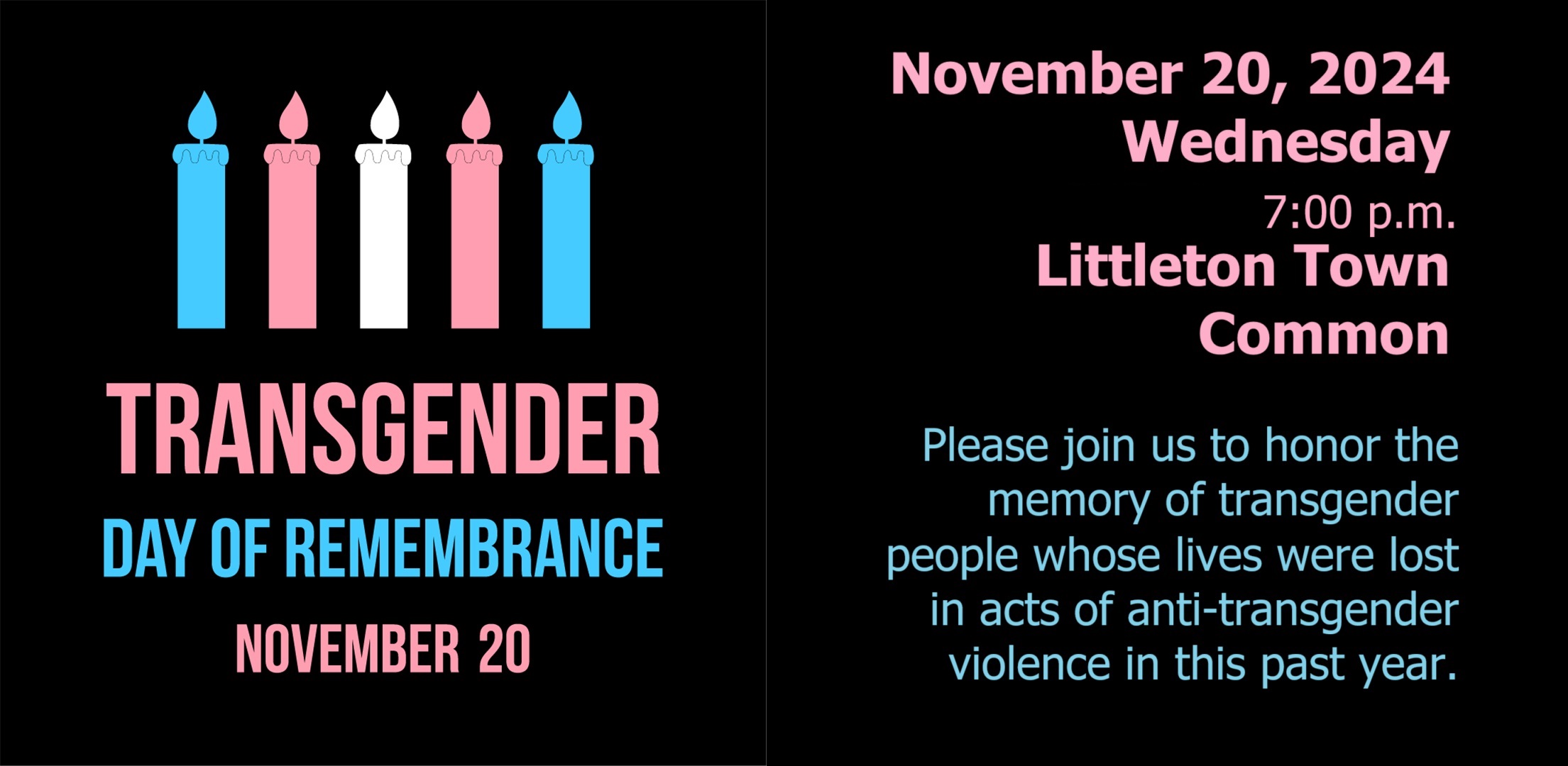 TDOR 2024 vigil Littleton FB header